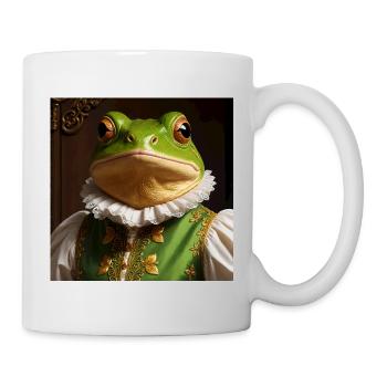 Der Renaissance Frosch – Königliche Amphibien - Tasse - Weiß - Rechts