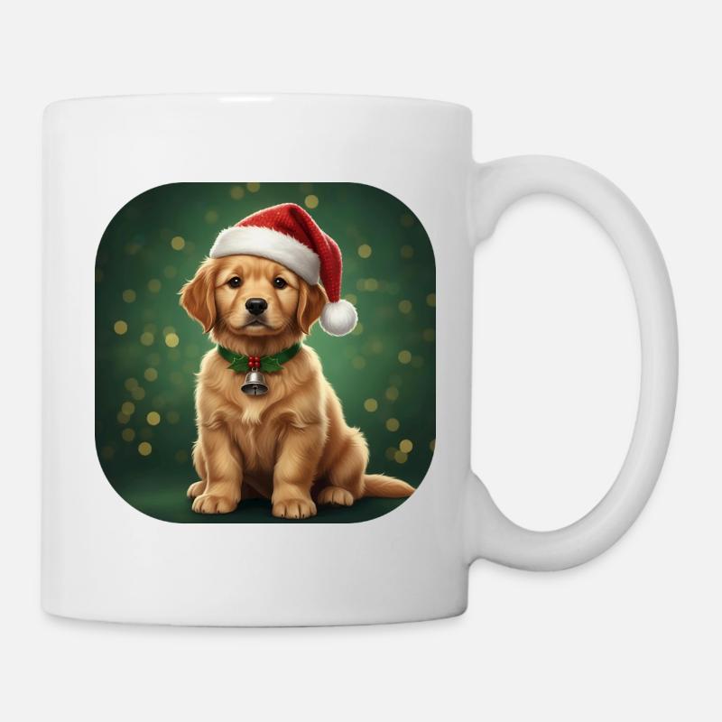 Santa Pup Christmas Bell - Mug - white