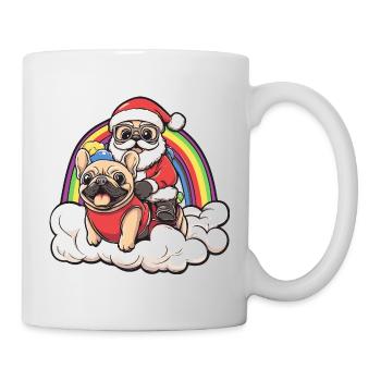 French Buldog Dog Santa Claus - Mug - white - Right
