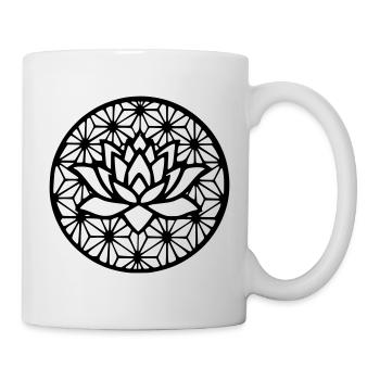 Fleur de vie & lotus - Mug blanc - blanc - Droite