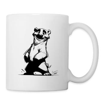 Smiling Polar Bear Favorite Mascot Sketch - Mug - white - Right