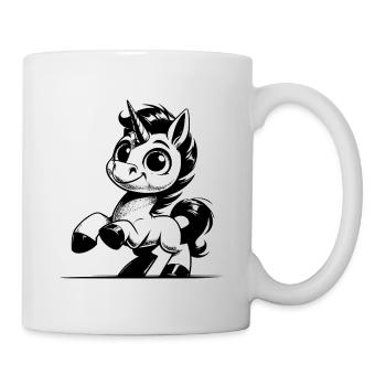 Wenn Einhörner einfach cool und charmant schauen - Tasse - Weiß - Rechts