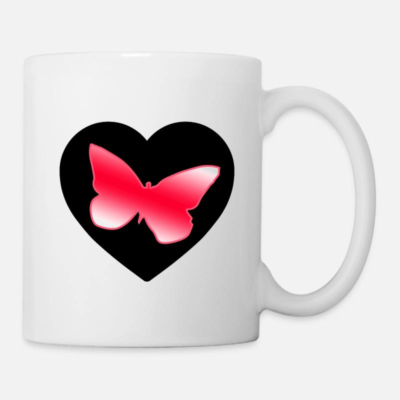 Schmetterlinge - Tasse - Weiß