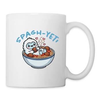 Spaghetti Yeti Kuschelfigur - Tasse - Weiß - Rechts