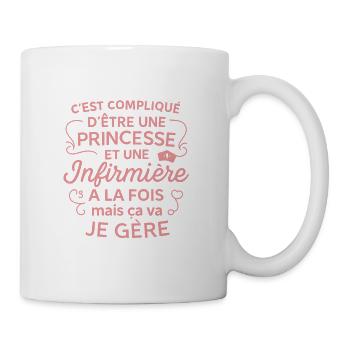 Princesse Infirmière Ça va je gère - Mug blanc - blanc - Droite