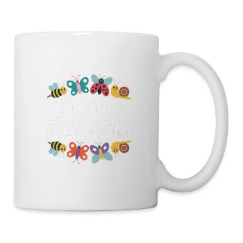 No to Racism - Cool Pride Logo - Tasse - Weiß - Rechts