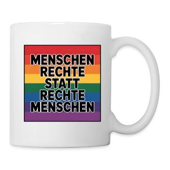 Human rights instead of right-wing people - Cool Pride - Mug - white - Right