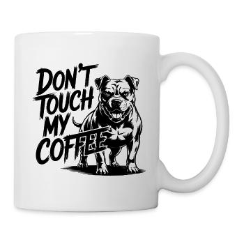 Motif drôle de chien pour les amateurs de café - Mug blanc - blanc - Droite