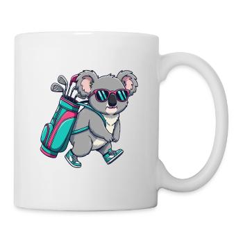 Funny Koala Golfer Cartoon Cool Golf Animal - Mug - white - Right