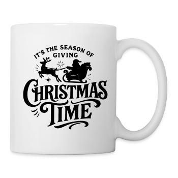 Christmas time Xmas weihnachten rock'n roll Santa  - Tasse - Weiß - Rechts