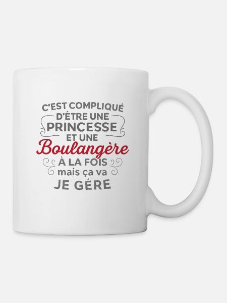 Princesse et Boulangère, ça va je gère - Mug blanc - blanc