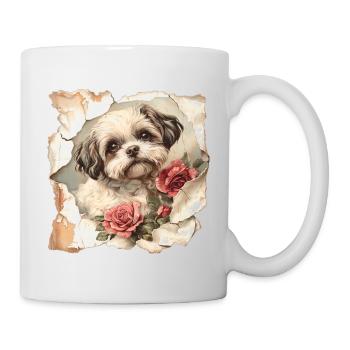 Shih Tzu - Tasse - Weiß - Rechts