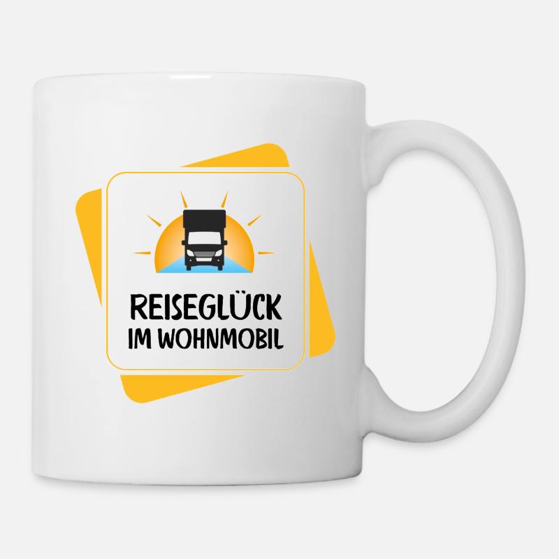 Travel happiness in a motorhome – Camper Design - Mug - white