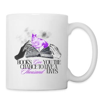Les livres te donnent mille vies - Mug blanc - blanc - Droite