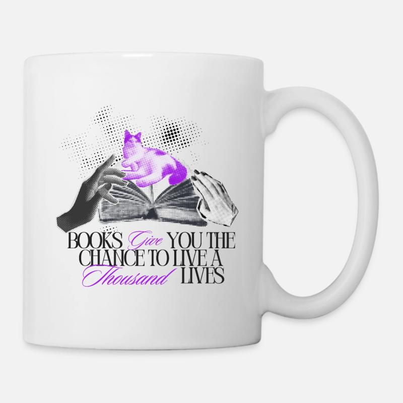 Les livres te donnent mille vies - Mug blanc - blanc