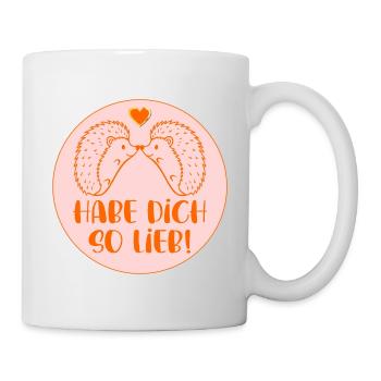 Igel - Habe Dich so lieb - Tasse - Weiß - Rechts
