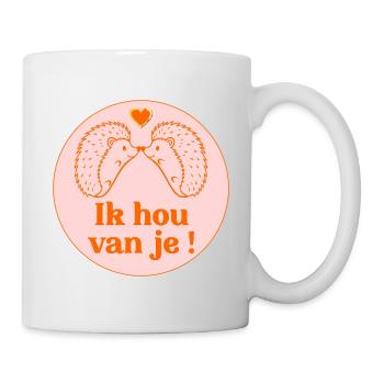 Ich liebe dich – Igel - Tasse - Weiß - Rechts