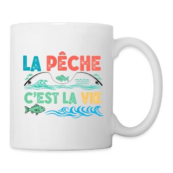 fishing is life,Humor,fisherman gift - Mug - white - Right