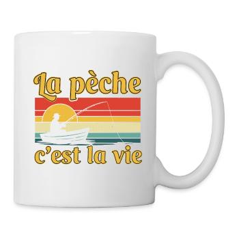 fishing is life,Humor,fisherman gift - Mug - white - Right
