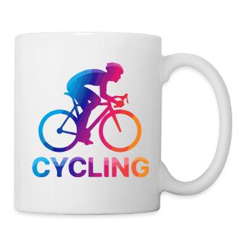 Rainbow Cyclist Silhouette - Tasse - Weiß - Rechts