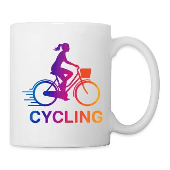 Rainbow Gradient Cyclist - Mug - white - Right