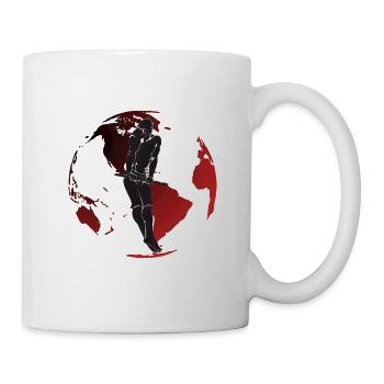 Muscle Up und Red Globe - Tasse - Weiß - Rechts