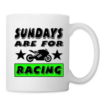 motocyclette - Mug blanc - blanc - Droite