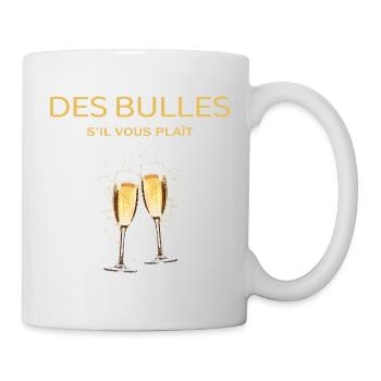 Apéro humour des bulles s'il vous plait - Mug blanc - blanc - Droite