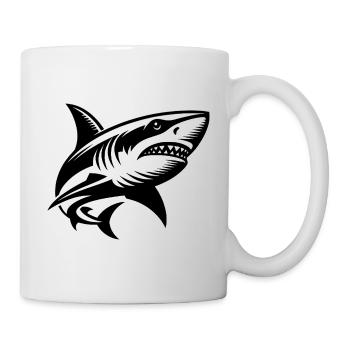 Le requin d’océan appelle et il a de nombreuses dents - Mug blanc - blanc - Droite