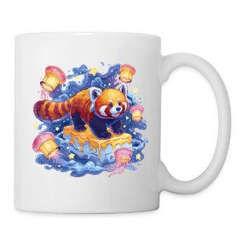 Red Panda on Honey Cake - Mug - white - Right