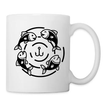 Canne de drill pêcheur Gros poissons - Mug blanc - blanc - Droite
