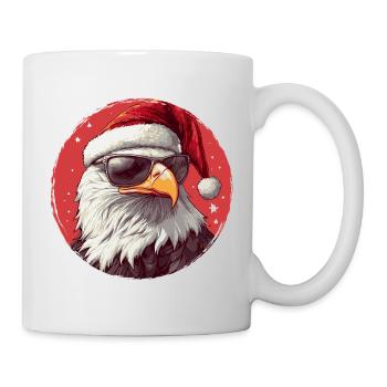 Adler Santa mit Sonnenbrille - Tasse - Weiß - Rechts