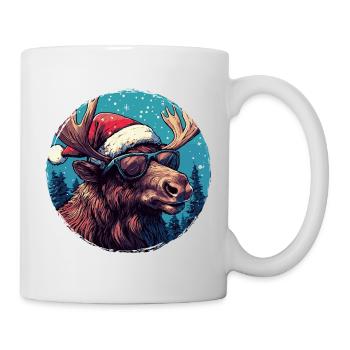  Rentier mit Sonnenbrille - Tasse - Weiß - Rechts