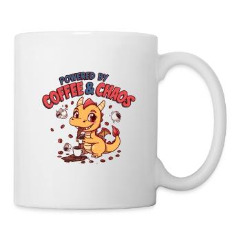 Drachen-Café-Chaos - Tasse - Weiß - Rechts