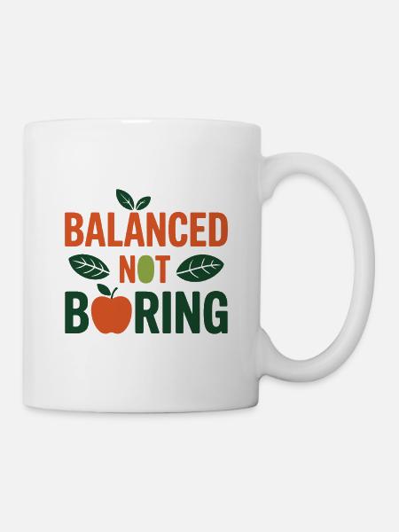 Ausgewogen, nicht langweiliger Ernährungsberater - Tasse - Weiß