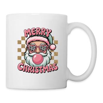 Joyeux Noël Lunettes Léopard du Père Noël - Mug blanc - blanc - Droite