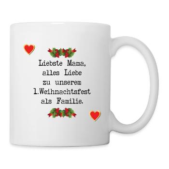 Famille de mamans de bébé pour le premier Noël - Mug blanc - blanc - Droite