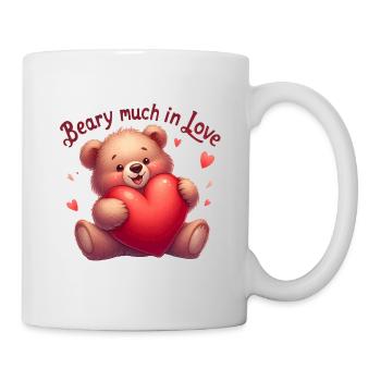 Teddy bear with a heart for lovers - Mug - white - Right