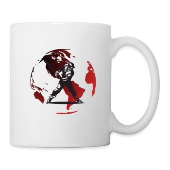 Red Globe Baseballspieler - Tasse - Weiß - Rechts