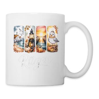 Rügen Baltic Sea Lighthouse Seagull - Mug - white - Right