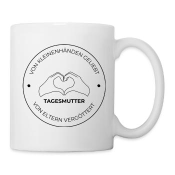 Von kleinen Händen geliebt – Tagesmutter Design - Tasse - Weiß - Rechts