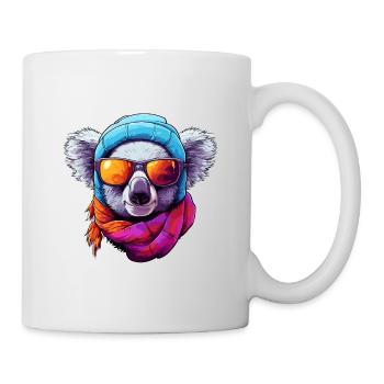 Cool Koala Cartoon Kawaii Wintervibes Kunst - Tasse - Weiß - Rechts