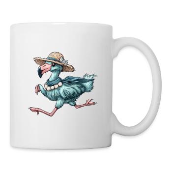 Running Flamingo Summer Holiday Wearing Sunglasses - Mug - white - Right