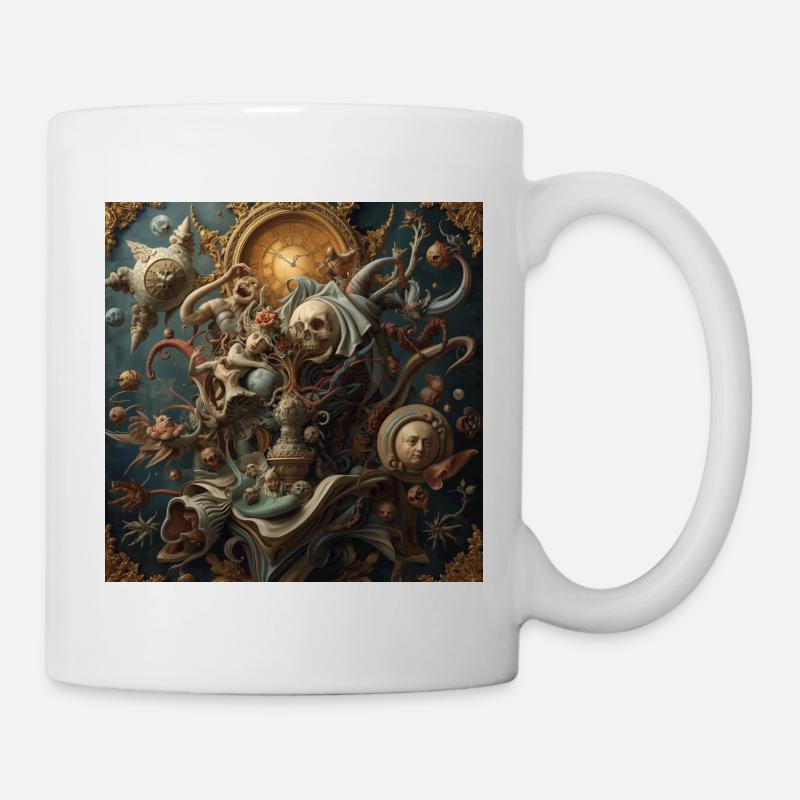 Surréalisme baroque avec Dead Time - Mug blanc - blanc