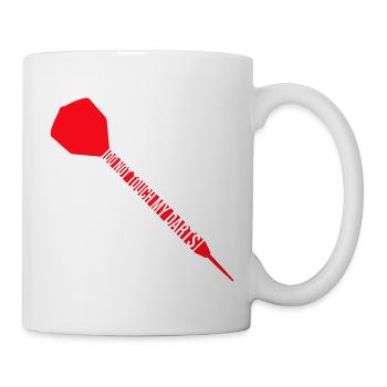 Do Not Touch My Darts Warnung Dartspieler Humor - Tasse - Weiß - Rechts