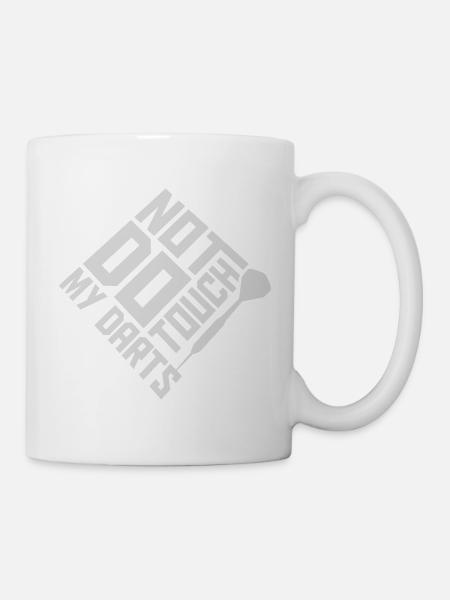 Do Not Touch My Darts Warnung Dartspieler Humor - Tasse - Weiß