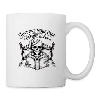 Just one more Page - Funny T-Shirt - Mug - white - Right