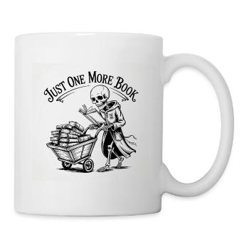 Nur noch ein Buch – Lustiges T-Shirt - Tasse - Weiß - Rechts