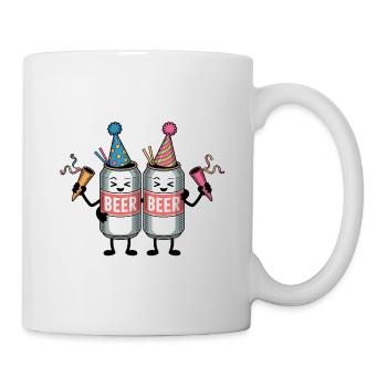 Beer Can Birthday - Funny T-Shirt - Mug - white - Right