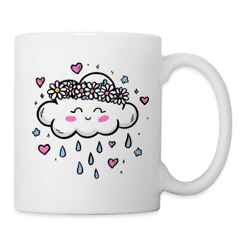 Cloud Wreath Rain Love - Mug - white - Right